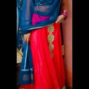 Gajri Colour Lehnga Set