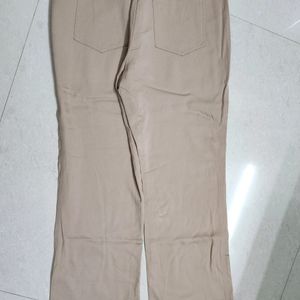 Beige Formal Pants