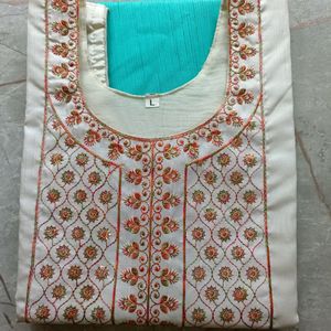 Tow Colour Kurti With Attached Sleeve