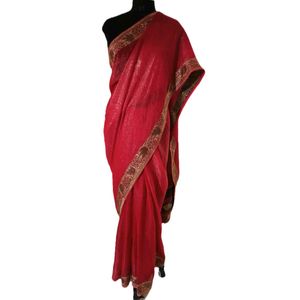 Tomato 🍅 Red Colour Saree