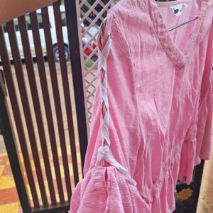 Baby Pink Western Top For Ledgends