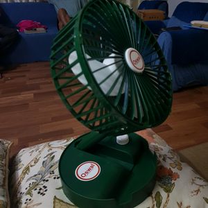 Retractable Convenient Electric Stand Fan - Green