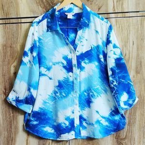 Blue Shaded Shirt Size-44