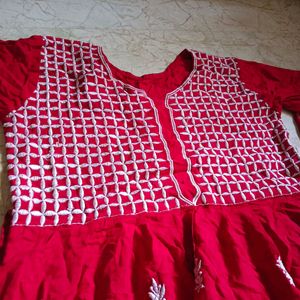 🥳Red Anarkali Full Length Dress...