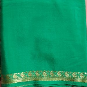 Beautiful  Green Saree Withblouse