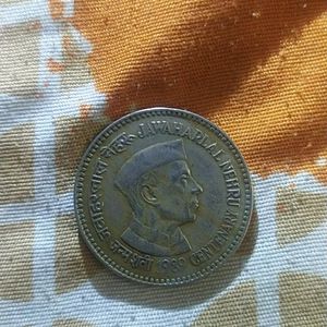 Pandit Jawaharlal Nehru 1989 5rupees Coin