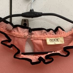 Peach Ruffled Top