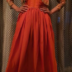 Orange Ethnic Dress