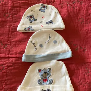 Baby Cap - Set Of 3 - Blue White