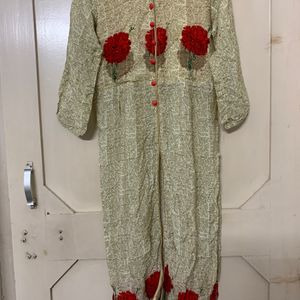 Front Slit Kurta Floral