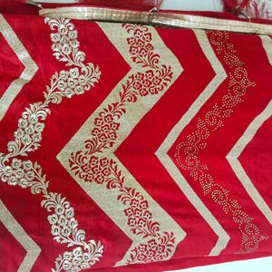 Heavy Red Saree For Bridal🥻