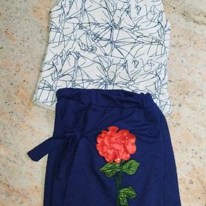 Fancy Mini Skirt And Top For Sale