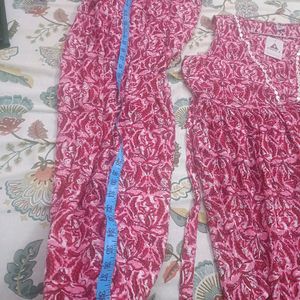 Combo Of Paplum Style Printed Cord Set In Xl Size