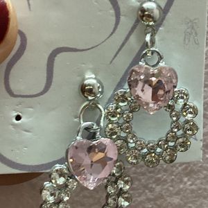 Pink Heart Earrings