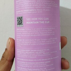 Sirona Reusable Menstrual Cup (With Pouch)