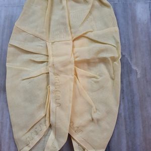 Light Cream Yellow Boys Cotton Dhoti & Kurta Set