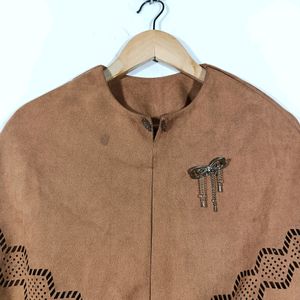 Brown Cropped Cape(Women's)