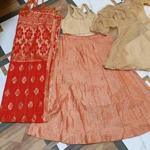 Net Frock With Inner And Lehnga