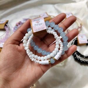 Pastel Blue Bracelet Stack