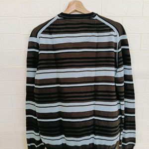 Stripped V Neck Sweat For Men's