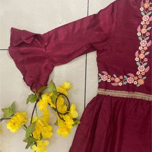 Cottinfab Maroon Kurta Set