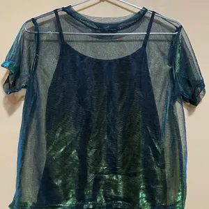 Green Transparent Top With Base Lining Attach
