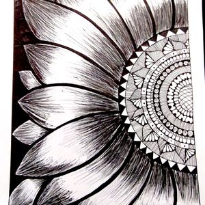 Mandala Sunflower Art