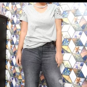 Roadster Women Grey Tshirt