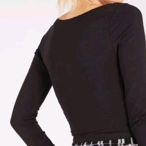 Casual Regular Sleeves Solid Women Black Top