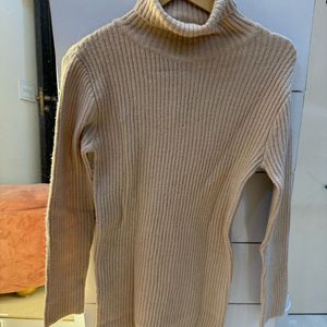 High Neck Sweater Dress