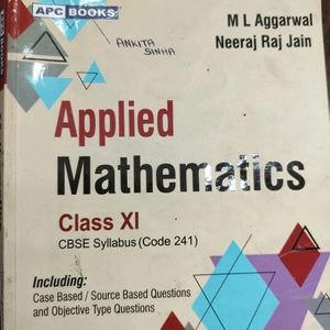 Class 11 Applied Maths Book