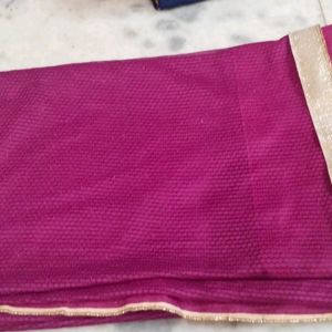 Pink Saree With Blouse