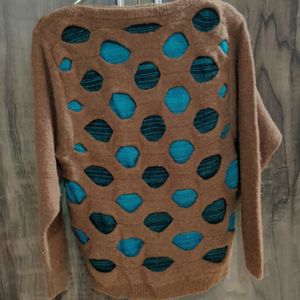 Brown And Green Winters Top( New Without Tag )