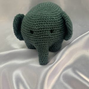 Cute Grey Crochet Plushie Elephant