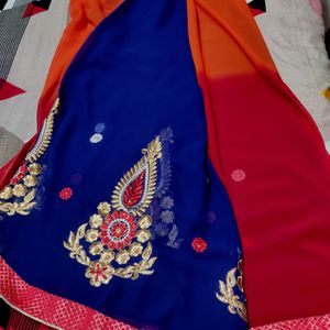 Multicolored Festive And Party Wear Saree