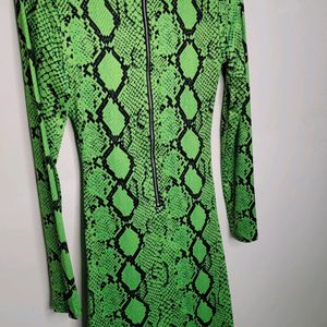 Neon Green Slim Fit Gown