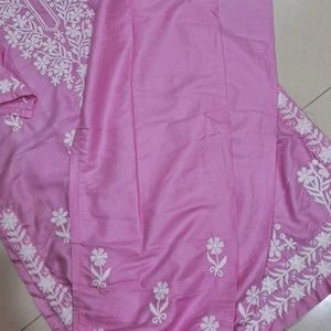 Chikankari Kurti Bottom .Set Syz L