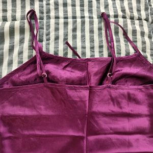 Purple Satin Y2K Slip Dress ❤️