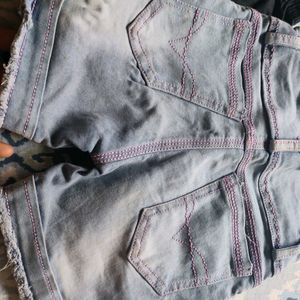 One Fresh Denim Shorts And Used Cycling Short