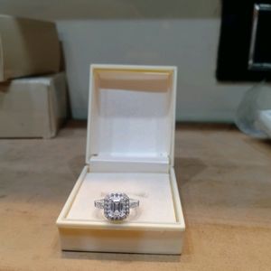 Zirconia Diamond Ring Pure Silver