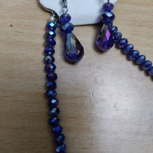 Foreign Beaded Necklace Set (Royal Blue)