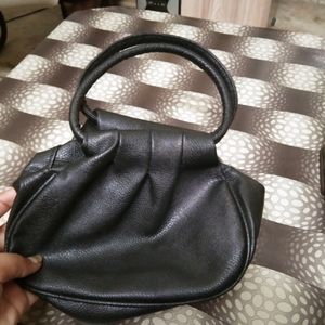 New Black Leather Hand Bag