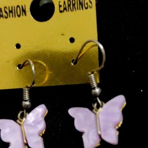 Lilac Butterfly Earrings