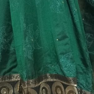 Dark Green Fancy Saree