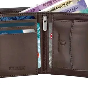 New Mens Trendy Brown Genuine Leather Wallet