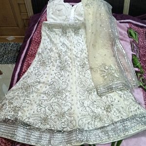 Off-White Chaniya Choli (Lhehanga Chol)