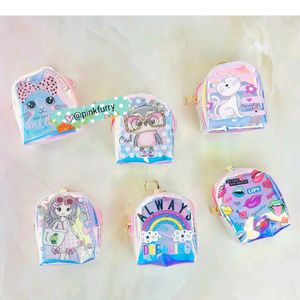 Holographic Coin Pouch Keychain