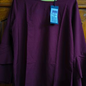 Tokyo Talkies Women Burgundy Top