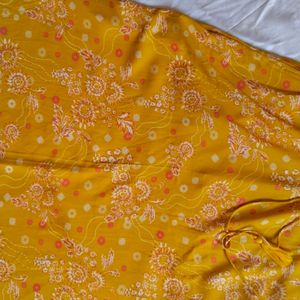 Mustard Colour A-line Kurta