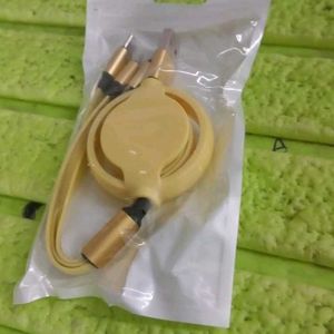 3 in 1 Retractable Charger Charging Cable (1 Pc /